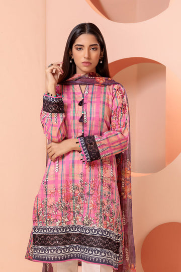 Bonanza Satrangi Pink Lawn Suit Ask222p12 Eid Pret 2022 Online Shopping